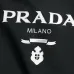 Prada Milano Logo Crew Neck Sweatshirt, White and Black #A69012