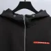 Prada Red Label Zip Up Hoodie, Black #A69399