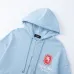 Amiri Chateau California Embroidered Zip‑Up Hoodie Jacket, Light Blue&Black #A67849