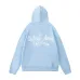 Amiri Chateau California Embroidered Zip‑Up Hoodie Jacket, Light Blue&Black #A67849