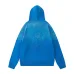 Amiri Gradient Washed Flower Embroidery Zip‑Up Hoodie Jacket, Blue&Black #A67852