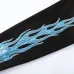 Amiri Hollywood Eagle Blue Flame Sleeve Zip‑Up Hoodie Jacket, Black #A67855