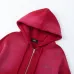Amiri Rhinestone Logo Zip‑Up Hoodie Jacket, Wine Red&Black #A67850