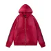 Amiri Rhinestone Logo Zip‑Up Hoodie Jacket, Wine Red&Black #A67850