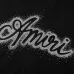 Amiri Rhinestone Script Logo Zip‑Up Hoodie Jacket, Black #A67851