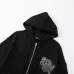 Amiri Rhinestone Script Logo Zip‑Up Hoodie Jacket, Black #A67851
