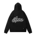 Amiri Rhinestone Script Logo Zip‑Up Hoodie Jacket, Black #A67851