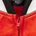 Balenciaga Red Faux Leather NBA 10 Heavy Embroidery Varsity Jacket #A69174