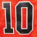 Balenciaga Red Faux Leather NBA 10 Heavy Embroidery Varsity Jacket #A69174
