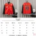 Balenciaga Red Faux Leather NBA 10 Heavy Embroidery Varsity Jacket #A69174
