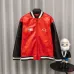 Balenciaga Red Faux Leather NBA 10 Heavy Embroidery Varsity Jacket #A69174