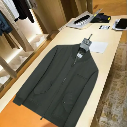 Burberry Embroidered Logo Bomber Jacket, Army Green #A68475
