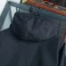 Burberry Letter Print Hooded Windbreaker Jacket, Black #A68477