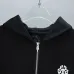 Chrome Hearts American Flag Cross Graphic Full Zip‑Up Hoodie Jacket, Black #A67843