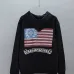 Chrome Hearts American Flag Cross Graphic Full Zip‑Up Hoodie Jacket, Black #A67843