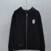 Chrome Hearts American Flag Cross Graphic Full Zip‑Up Hoodie Jacket, Black #A67843