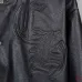 Chrome Hearts Black Faux Leather Heavy Embroidery Varsity Jacket #A69172