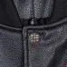 Chrome Hearts Black Faux Leather Heavy Embroidery Varsity Jacket #A69172