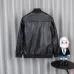 Chrome Hearts Black Faux Leather Heavy Embroidery Varsity Jacket #A69172
