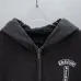 Chrome Hearts Full Zip Hooded Jacket With Cross Print On Sleeves, Vintage Black #A69406