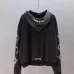 Chrome Hearts Full Zip Hooded Jacket With Cross Print On Sleeves, Vintage Black #A69406
