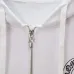 Chrome Hearts Horseshoe Floral Print Full Zip‑Up Hoodie Jacket, Black & White #A67842