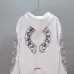 Chrome Hearts Horseshoe Floral Print Full Zip‑Up Hoodie Jacket, Black & White #A67842