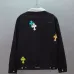 Chrome Hearts Multicolor Cross Patch Sherpa Collar Denim Jacket Black #A67861