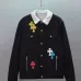 Chrome Hearts Multicolor Cross Patch Sherpa Collar Denim Jacket Black #A67861