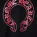 Chrome Hearts Pink Horseshoe Floral Print Full Zip‑Up Hoodie Jacket, Black #A67844