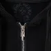 Chrome Hearts Pink Horseshoe Floral Print Full Zip‑Up Hoodie Jacket, Black #A67844