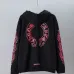 Chrome Hearts Pink Horseshoe Floral Print Full Zip‑Up Hoodie Jacket, Black #A67844