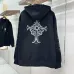 Chrome Hearts Zip Hoodie Golden Cross Back Print, Off White & Black #A68771