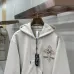 Chrome Hearts Zip Hoodie Vintage Cross Graphic Front & Back, Off White & Black & Red #A68773