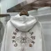 Chrome Hearts Zip Hoodie Vintage Cross Graphic Front & Back, Off White & Black & Red #A68773
