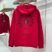 Chrome Hearts Zip Hoodie Vintage Cross Graphic Front & Back, Off White & Black & Red #A68773