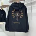 Chrome Hearts Zip Hoodie Vintage Cross Graphic Front & Back, Off White & Black & Red #A68773