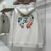 Chrome Hearts Zip Up Hoodie Colorful Circular Print, Off White & Black #A68774