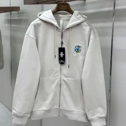 Chrome Hearts Zip Up Hoodie Colorful Circular Print, Off White & Black #A68774