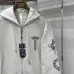 Chrome Hearts Zip Up Hoodie Scroll Print On Sleeves, Off White & Black #A68772