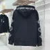 Chrome Hearts Zip Up Hoodie Scroll Print On Sleeves, Off White & Black #A68772