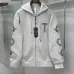 Chrome Hearts Zip Up Hoodie Scroll Print On Sleeves, Off White & Black #A68772