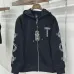 Chrome Hearts Zip Up Hoodie Scroll Print On Sleeves, Off White & Black #A68772