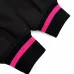 Dior 47 Neon Pink Trim Varsity Bomber Jacket, Black #A69023