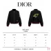 Dior 47 Neon Pink Trim Varsity Bomber Jacket, Black #A69023