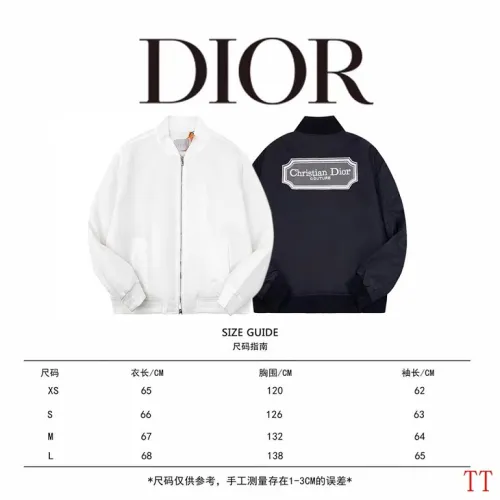 Dior Christian Dior Couture Embroidered Padded Bomber Jacket, White Black #A69024