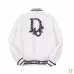 Dior Large D Logo Embroidered Padded Bomber Jacket, White and Black #A69027