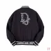 Dior Large D Logo Embroidered Padded Bomber Jacket, White and Black #A69027