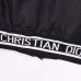 Dior Large D Logo Embroidered Padded Bomber Jacket, White and Black #A69027