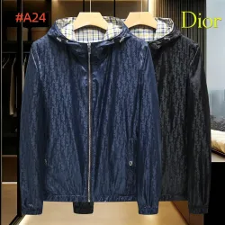 Dior Men’s Reversible Hooded Windbreaker Jacket, Navy & Black #A67898